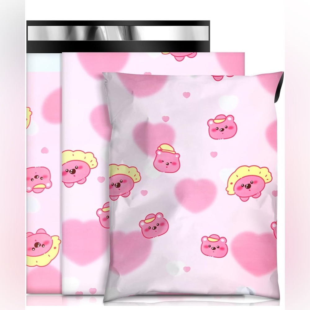 Polymailers Cute Pink Bears 🐻 (set of 10 ) 10x13 poly shipping